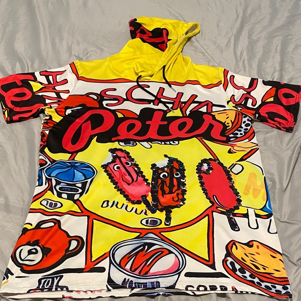 Colorful Graphic Women's Jersey Top